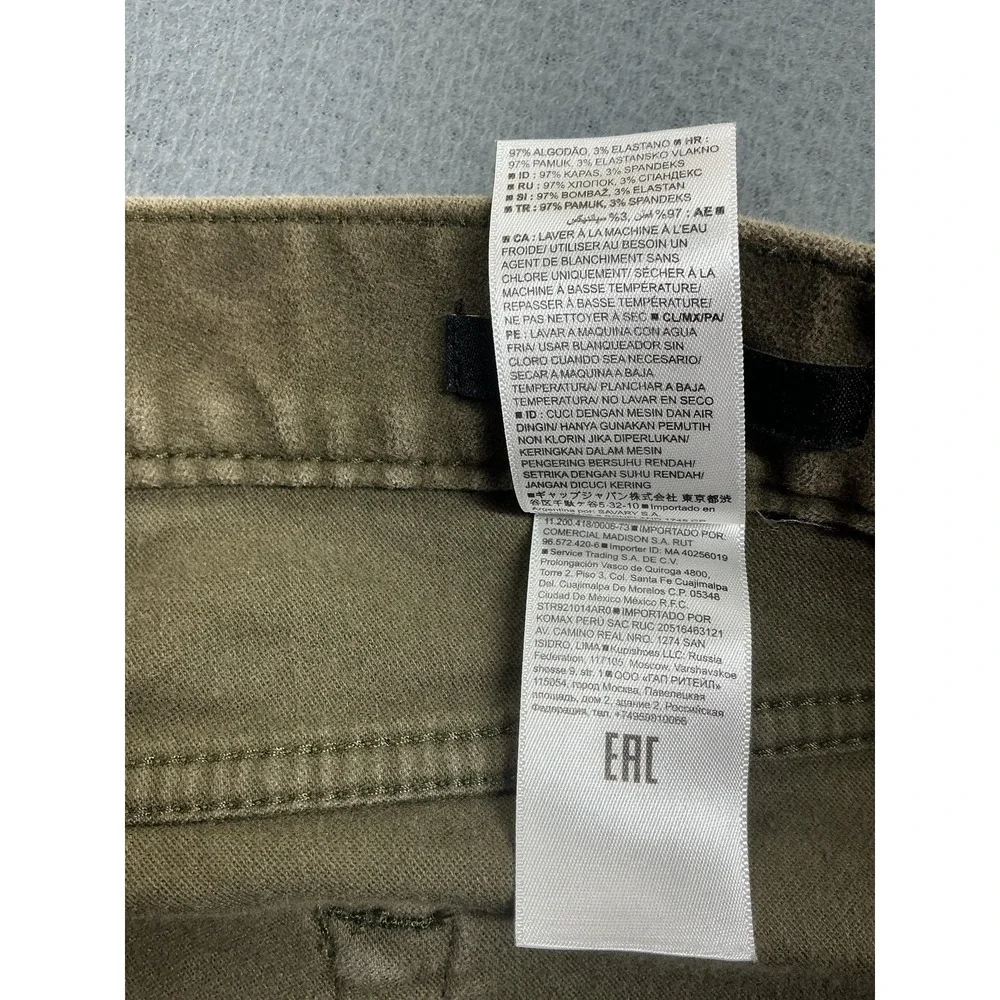 Banana‎ Republic Traveler Pants Mens 37x31 Green Slim Fit Stretch 5 Pocket Chino